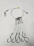 5-Hook Deep Drop Rig - 300lb Line - No Illumination - 12/0 Circle Hooks