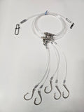 5-Hook Deep Drop Rig - 150lb Snoods - No Illumination - 9/0 Circle Hooks