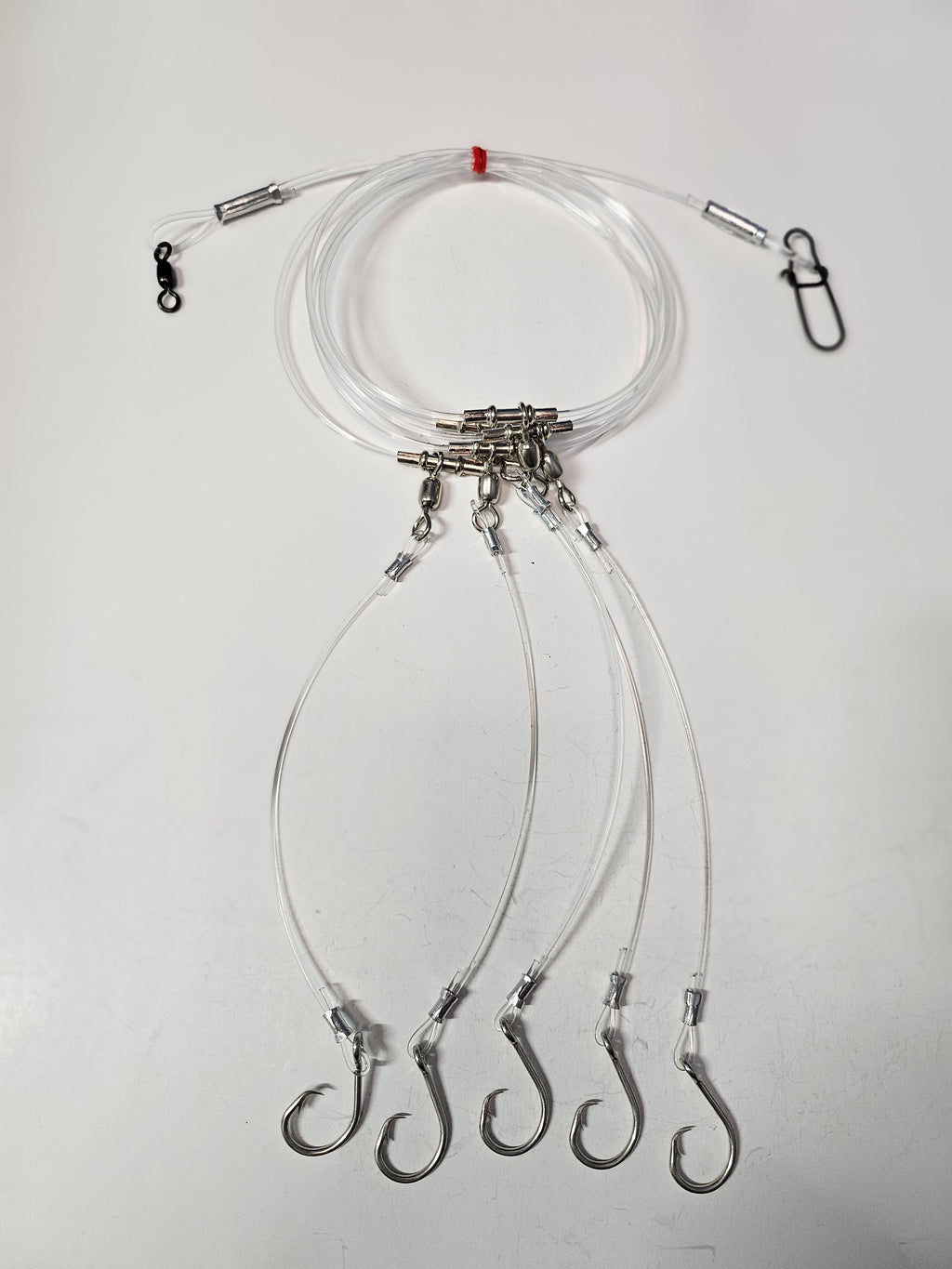 5-Hook Deep Drop Rig - 150lb Snoods - No Illumination - 8/0 Circle Hooks