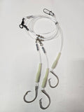 3-Hook Tilefish Rig - 300lb Line - Luminous Crimp Protectors - 12/0 Circle Hooks