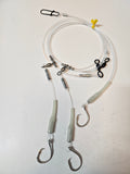 3-Hook Tilefish Rig - 300lb Line - Luminous Crimp Protectors - 10/0 Circle Hooks