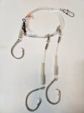 3-Hook Tilefish Rig - 300lb Line - Luminous Crimp Protectors - 14/0 Circle Hooks