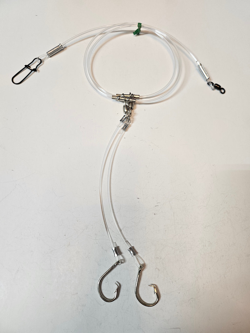 2-Hook Chicken Rig - 300lb Main Line - 150lb Snoods - 9/0 Circle Hooks