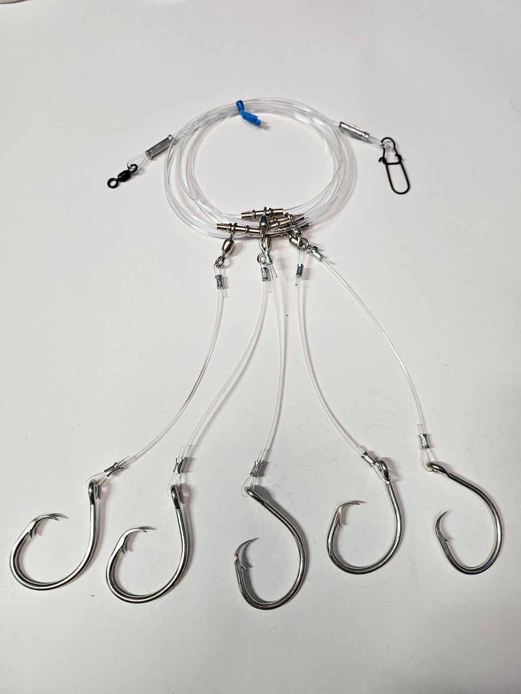 5-Hook Deep Drop Rig - 150lb Snoods - No Illumination - 14/0 Circle Hooks