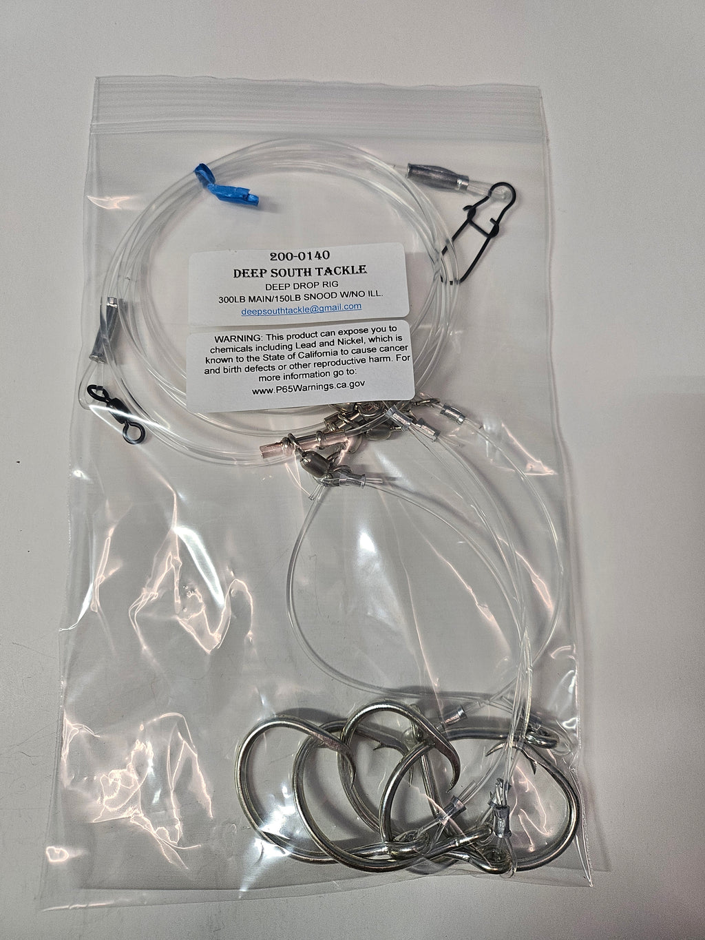 Deep Drop Rigging Kit 5-Hook Deep Drop Rig 150lb Snoods - No Illumination 14/0 – Deep South ...