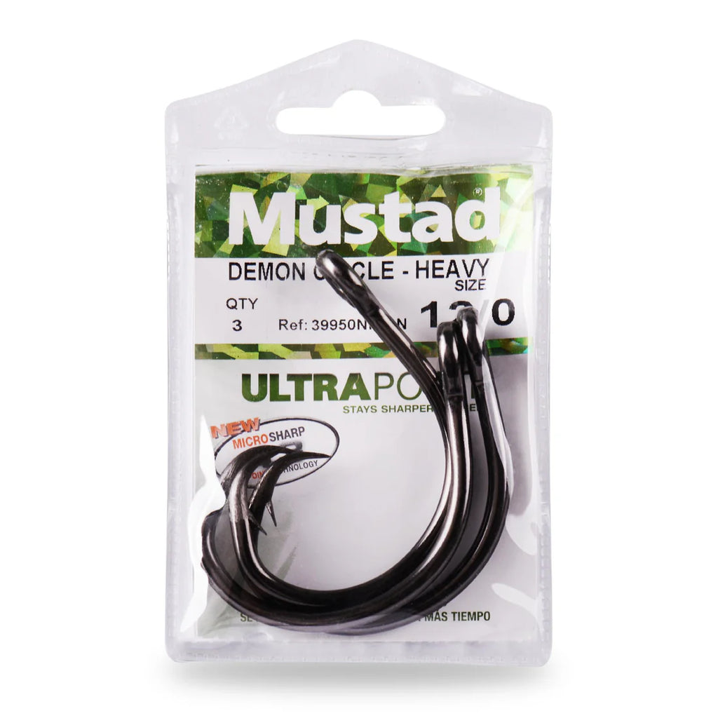 Mustad 39950 Demon Perfect Circle Hook - Inline, 3X Strong